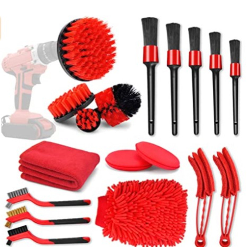 Car Detailing Brush - Kit di spazzole per la pulizia