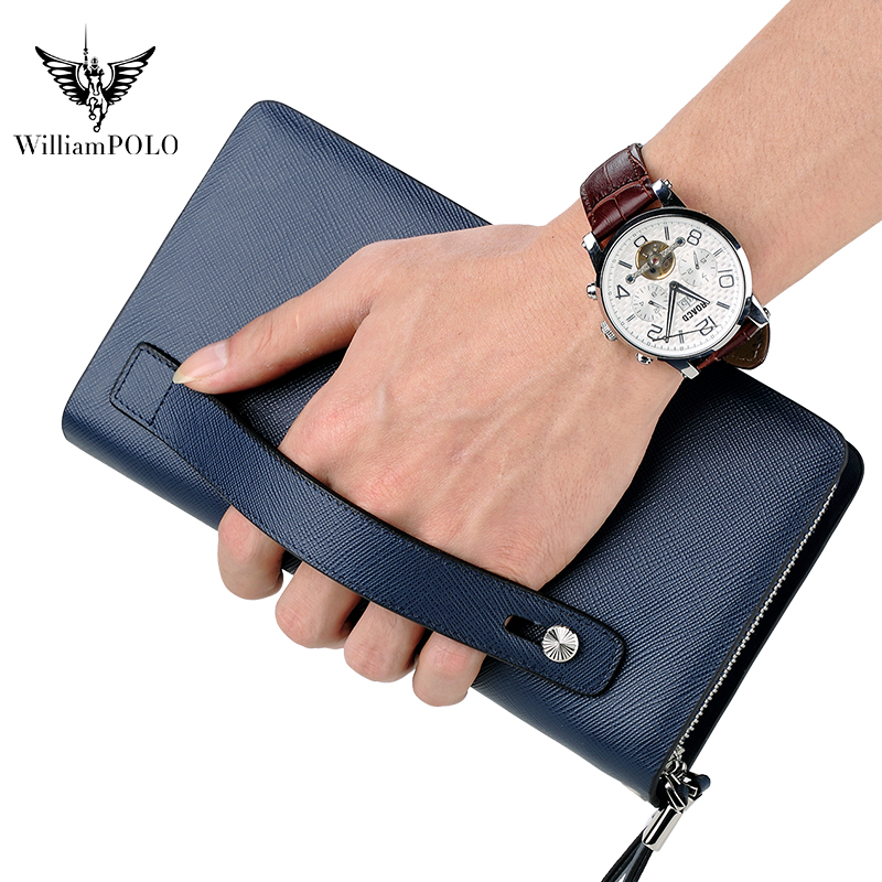 Car Accessories Gifts For Men - WILLIAMPOLO Borsa Clutch in Pelle di