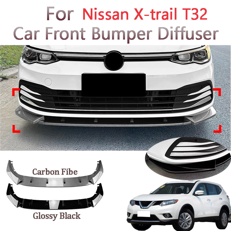 Car Accessories Nissan Xtrail - New Car Gloss Nero Paraurti Anteriore