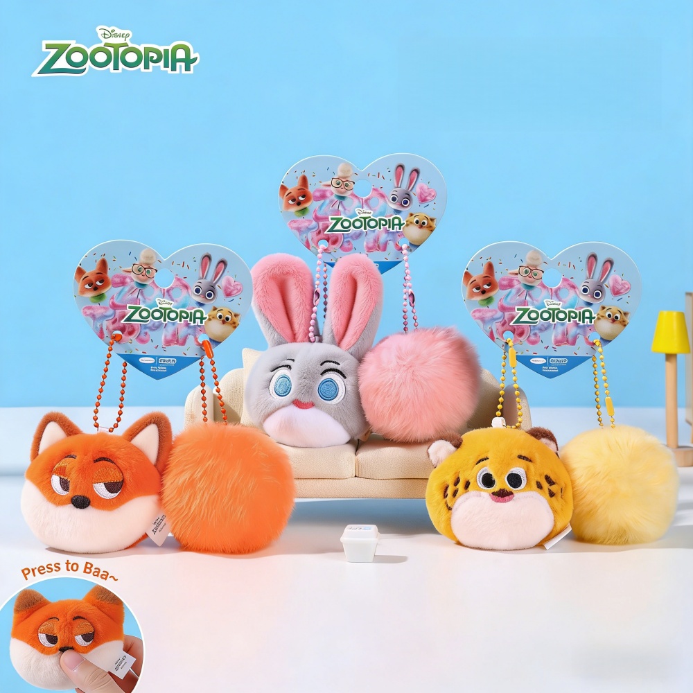 Car Accessories Mirror Hanging - Autentico Portachiavi in Peluche Disney Zootopia,