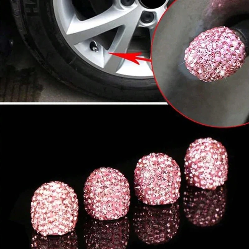Steering Wheel Cover - 2/4PCS Diamante Auto Tappi Valvola della