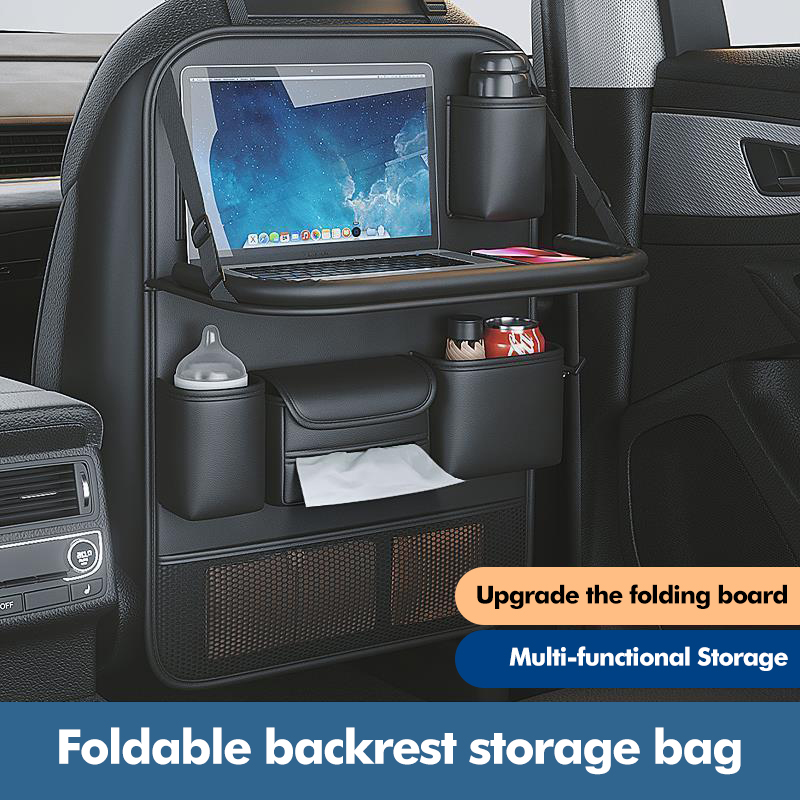 Back Seat Car Table - Borsa portaoggetti multifunzione per schienale auto,